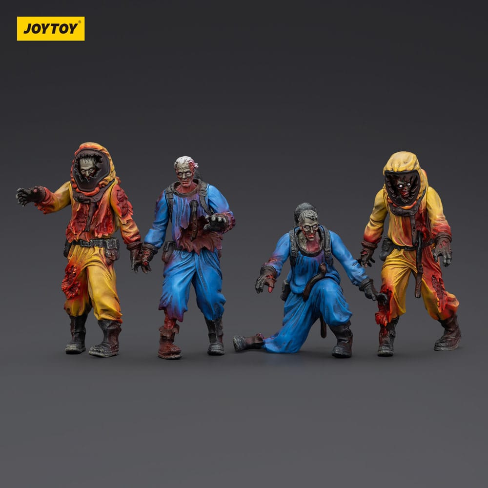 🧪 LAB | SU ORDINAZIONE Zombie Dark Source Action Figures 4-Pack Biochemical Lab Team 8 cm