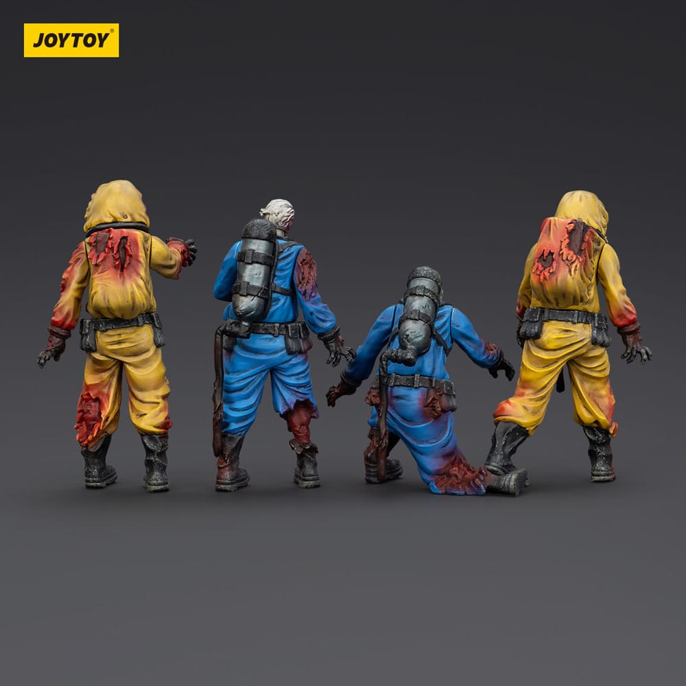 🧪 LAB | SU ORDINAZIONE Zombie Dark Source Action Figures 4-Pack Biochemical Lab Team 8 cm