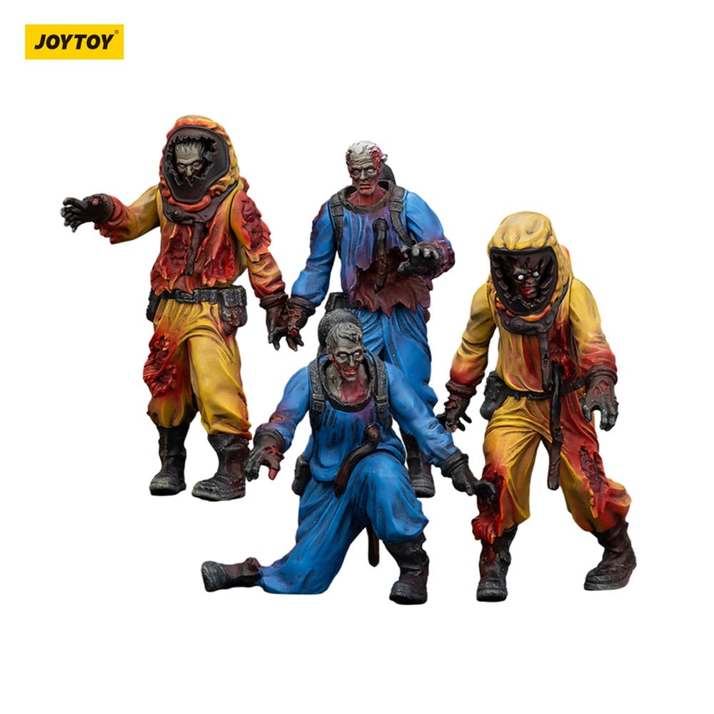 🧪 LAB | SU ORDINAZIONE Zombie Dark Source Action Figures 4-Pack Biochemical Lab Team 8 cm