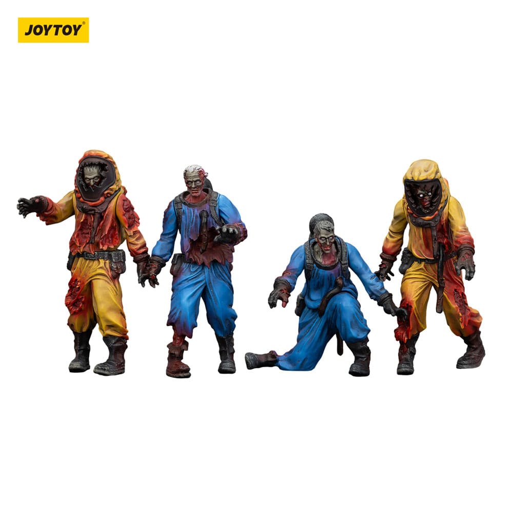 🧪 LAB | SU ORDINAZIONE Zombie Dark Source Action Figures 4-Pack Biochemical Lab Team 8 cm