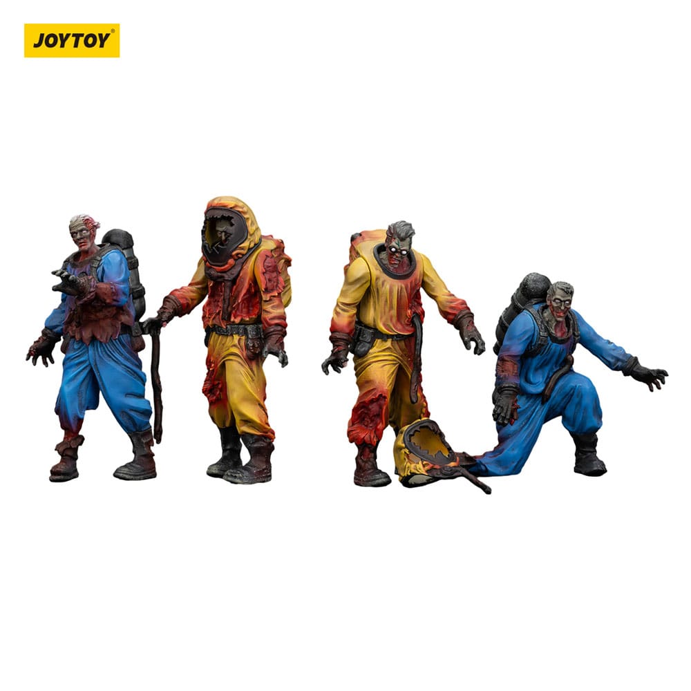 🧪 LAB | SU ORDINAZIONE Zombie Dark Source Action Figures 4-Pack Biochemical Lab Team 8 cm