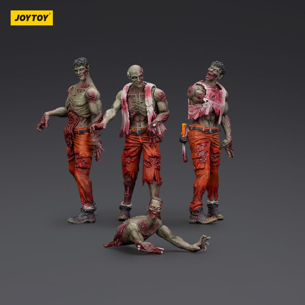 🧪 LAB | SU ORDINAZIONE Zombie Dark Source Action Figures 4-Pack Mechanic Team 8 cm