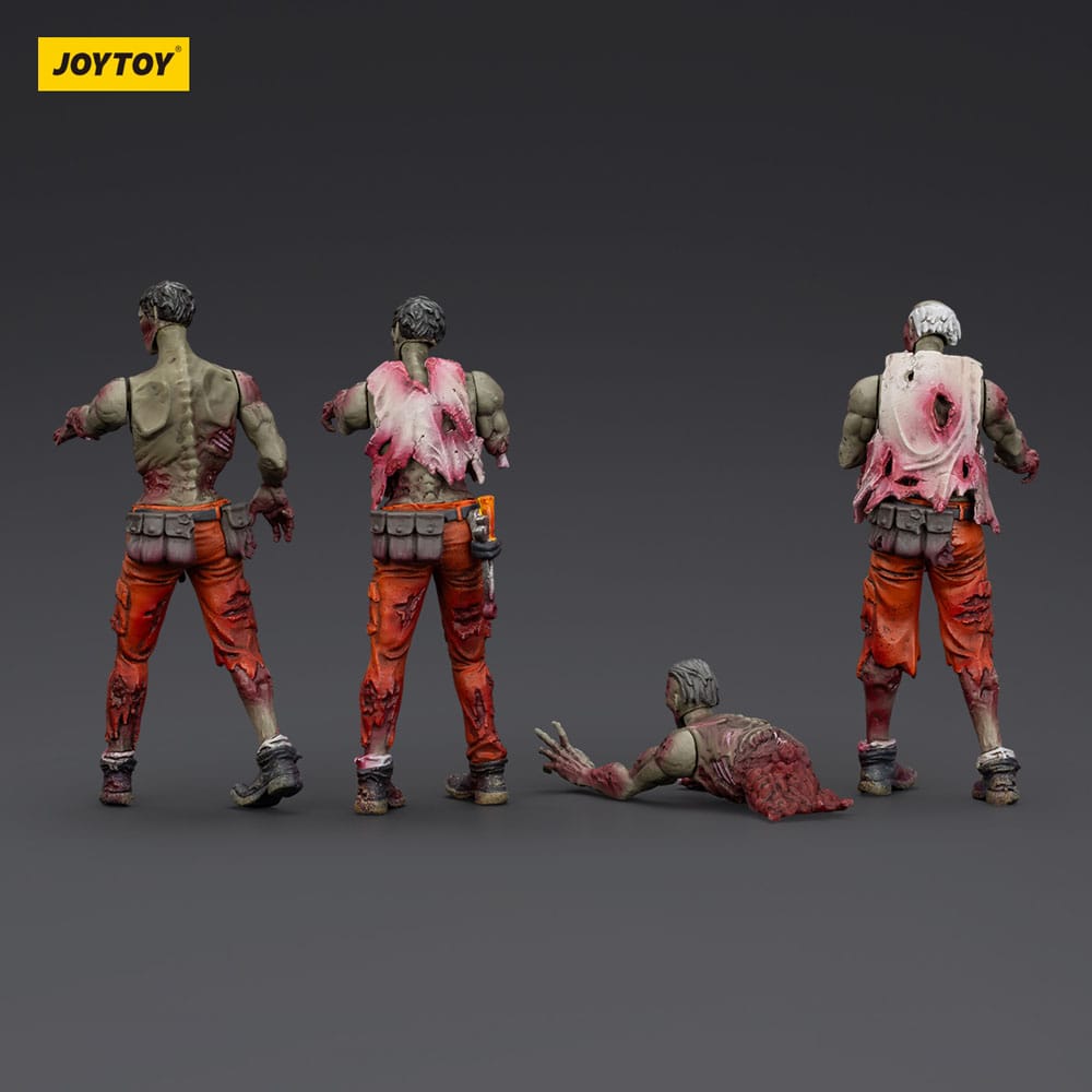 🧪 LAB | SU ORDINAZIONE Zombie Dark Source Action Figures 4-Pack Mechanic Team 8 cm