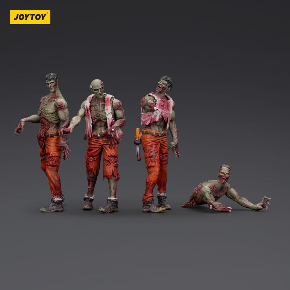 🧪 LAB | SU ORDINAZIONE Zombie Dark Source Action Figures 4-Pack Mechanic Team 8 cm