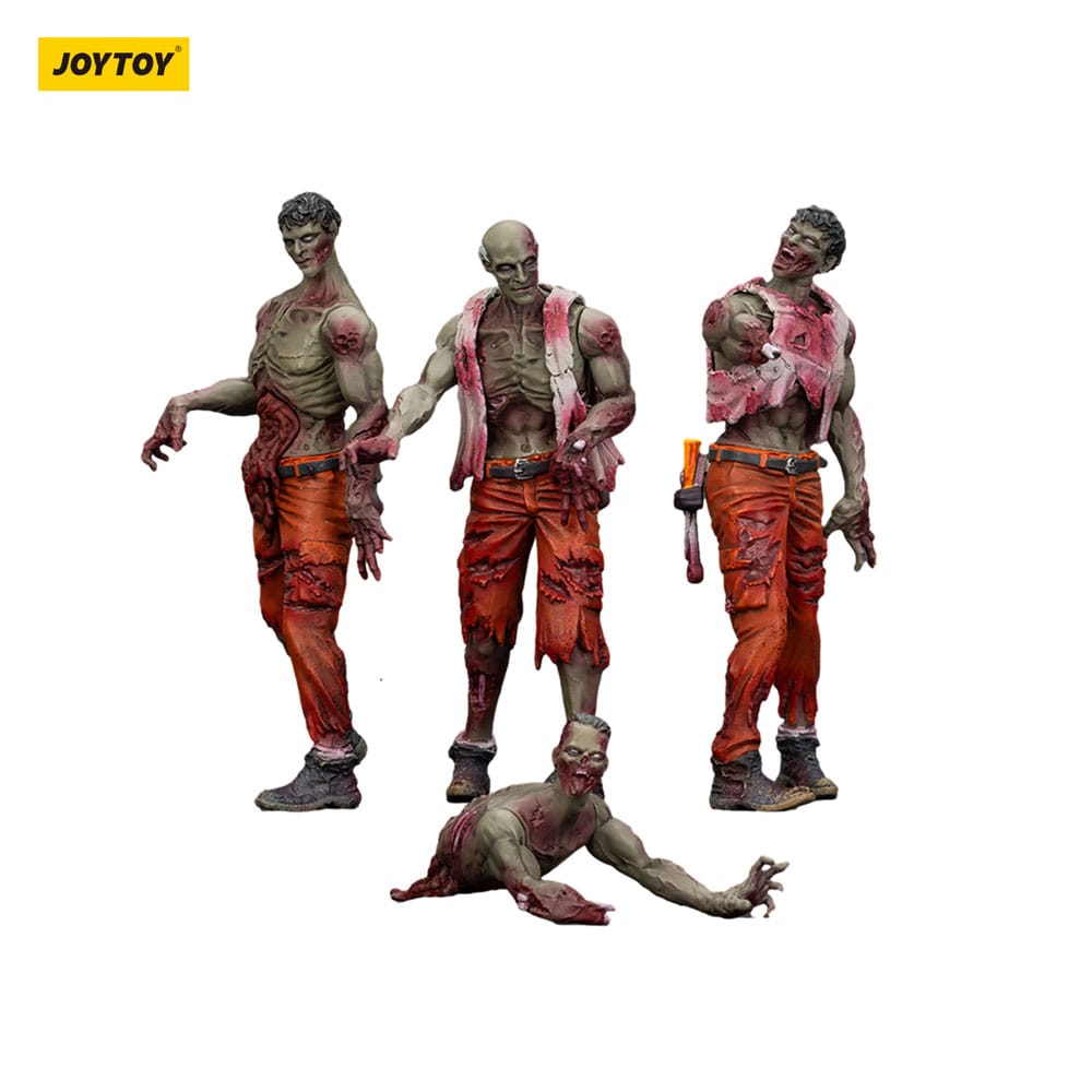 🧪 LAB | SU ORDINAZIONE Zombie Dark Source Action Figures 4-Pack Mechanic Team 8 cm