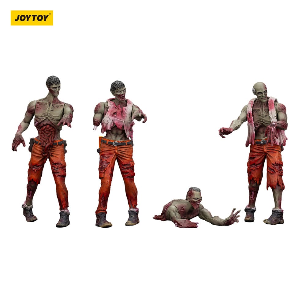 🧪 LAB | SU ORDINAZIONE Zombie Dark Source Action Figures 4-Pack Mechanic Team 8 cm