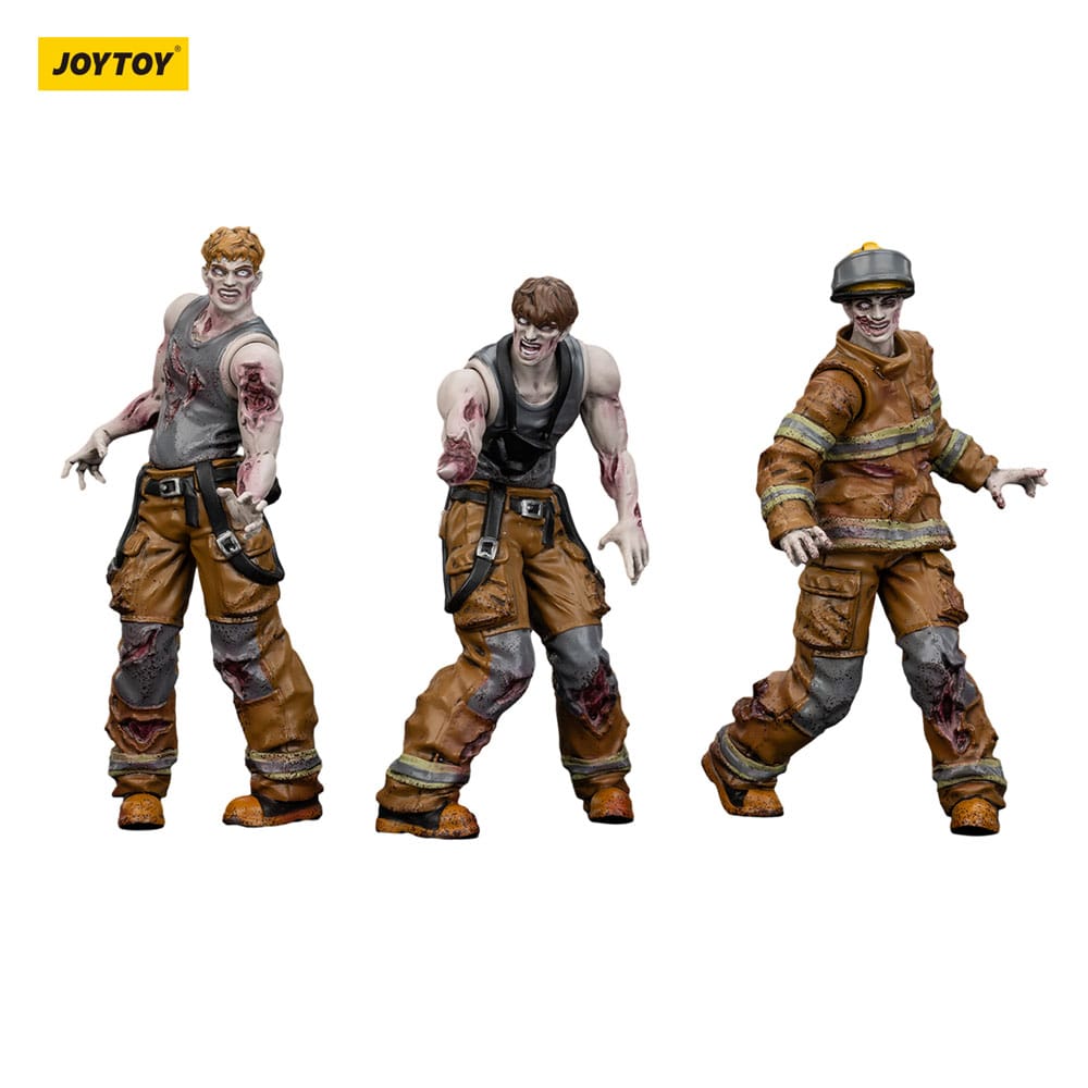 🧪 LAB | SU ORDINAZIONE Zombie Dark Source Action Figures 3-Pack Firefighters 8 cm