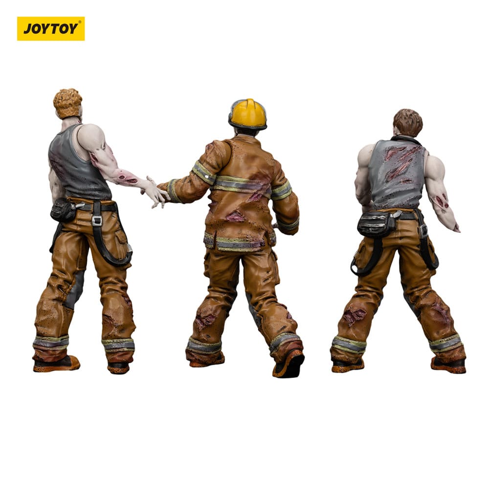 🧪 LAB | SU ORDINAZIONE Zombie Dark Source Action Figures 3-Pack Firefighters 8 cm