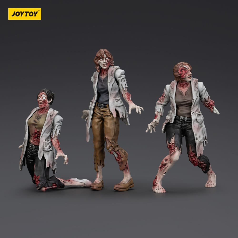 🧪 LAB | SU ORDINAZIONE Zombie Dark Source Action Figures 3-Pack Scientists (Female) 8 cm