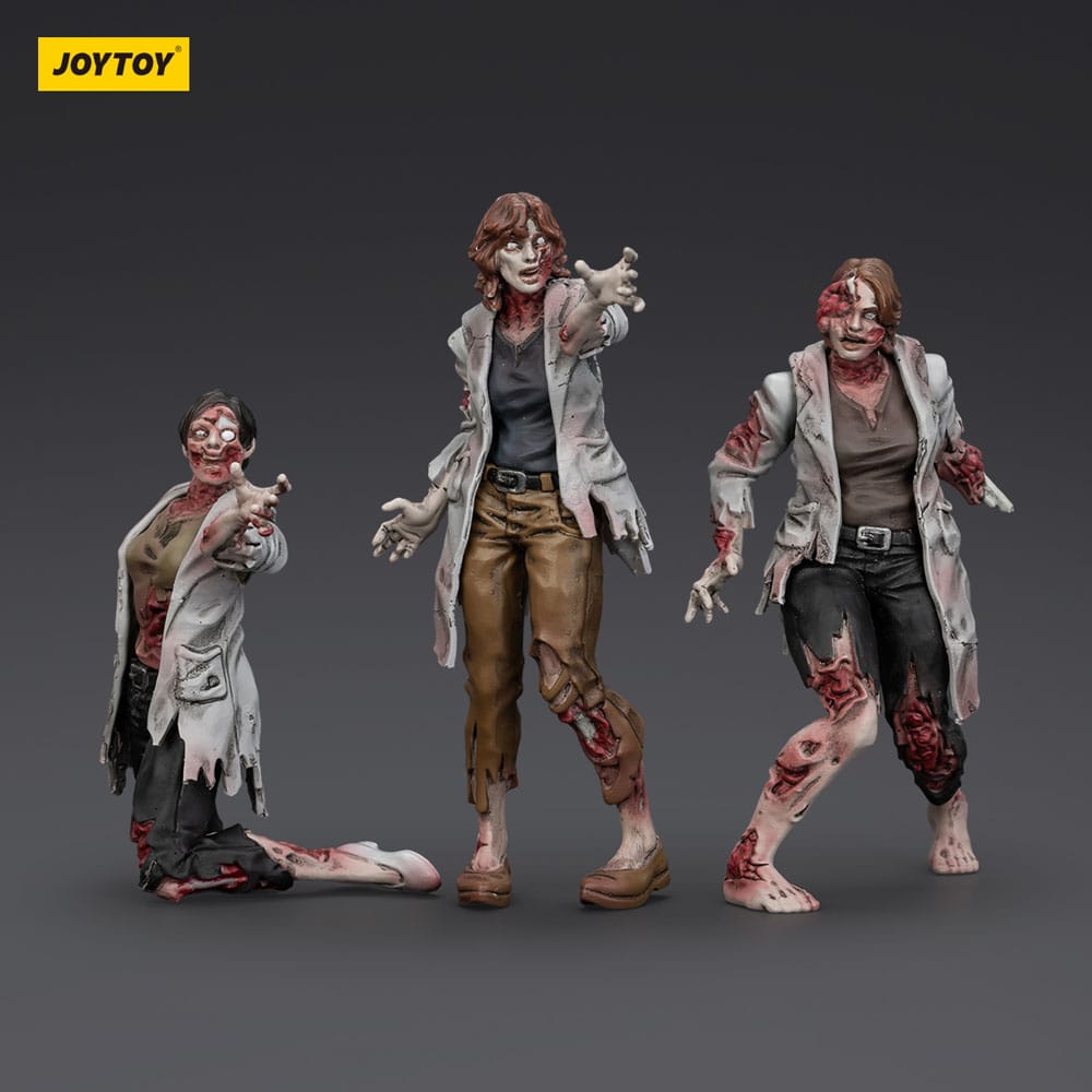 🧪 LAB | SU ORDINAZIONE Zombie Dark Source Action Figures 3-Pack Scientists (Female) 8 cm