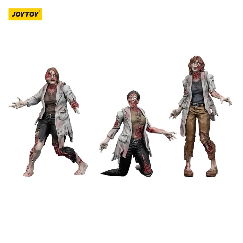 🧪 LAB | SU ORDINAZIONE Zombie Dark Source Action Figures 3-Pack Scientists (Female) 8 cm