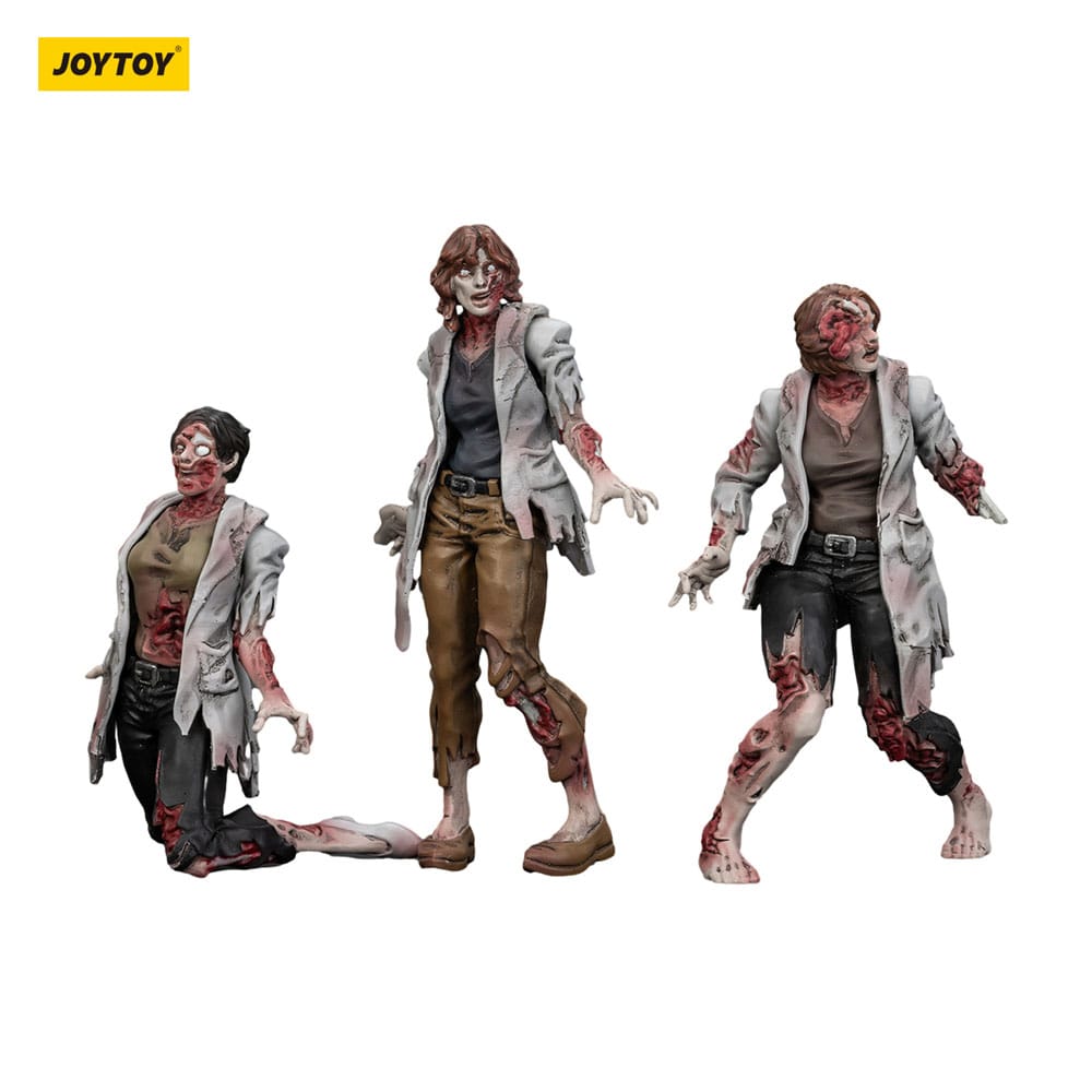 🧪 LAB | SU ORDINAZIONE Zombie Dark Source Action Figures 3-Pack Scientists (Female) 8 cm