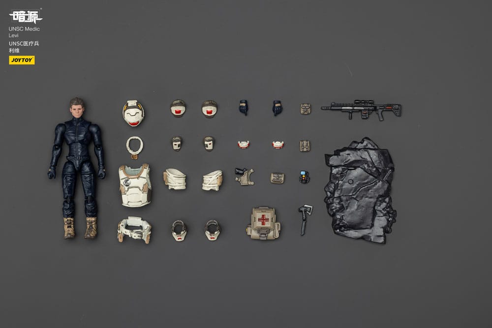 🧪 LAB | SU ORDINAZIONE UNSC Dark Source Action Figur Medic Levi 7 cm