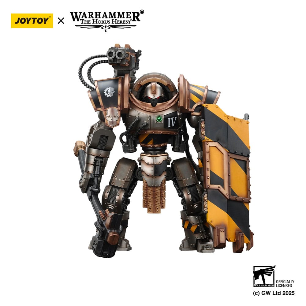 🧪 LAB | SU ORDINAZIONE Warhammer The Horus Heresy Action Figure Iron Warriors Iron Circle Domitar-Ferrum Class Battle-automata with Karceri Battle Shield 24 cm
