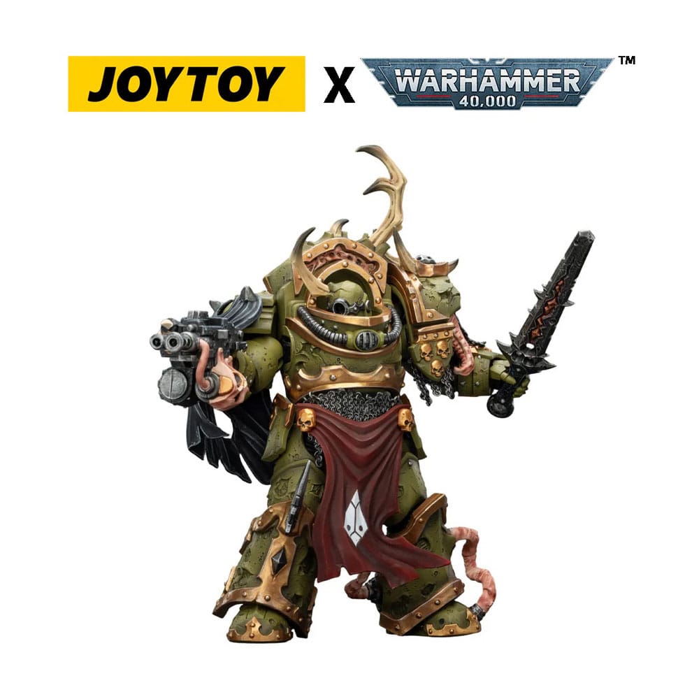 🧪 LAB | SU ORDINAZIONE Warhammer 40,000 Action Figure Death Guard Blightlord Terminator 3 with Combi-bolter and Bubotic Blade 14 cm