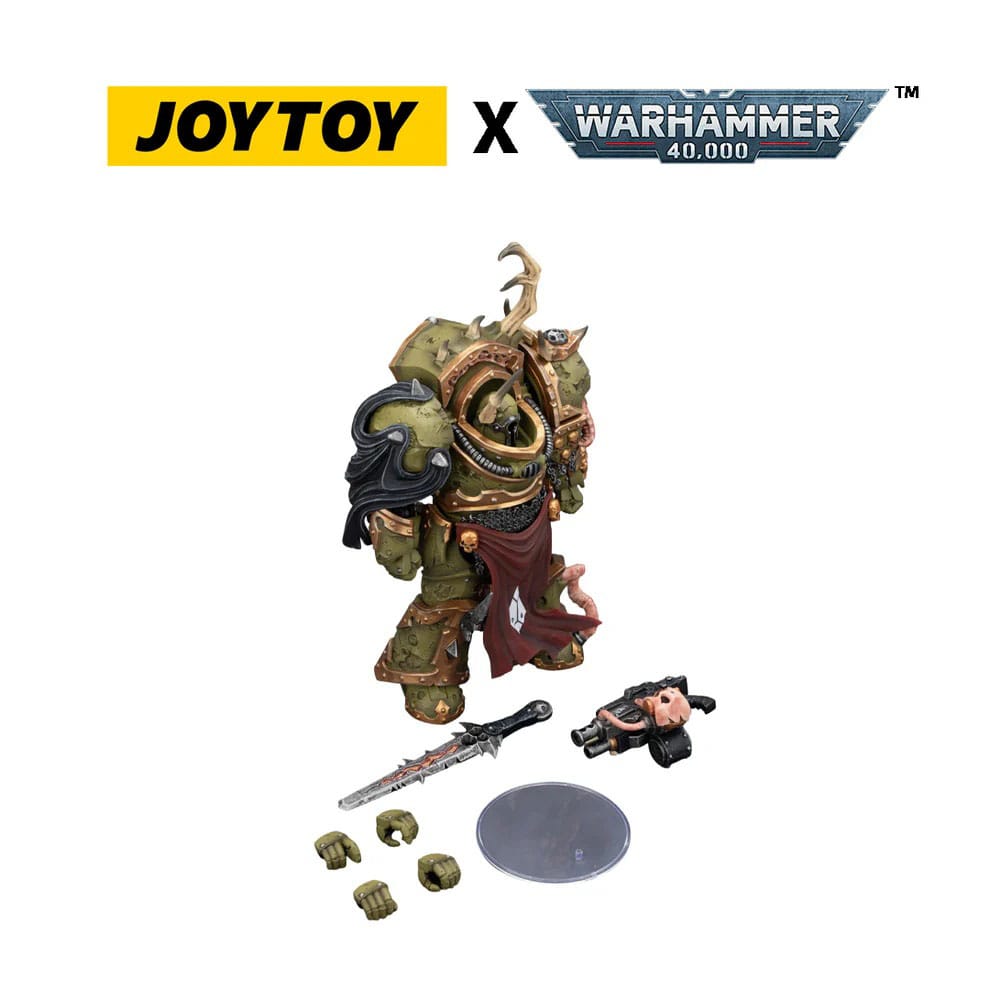 🧪 LAB | SU ORDINAZIONE Warhammer 40,000 Action Figure Death Guard Blightlord Terminator 3 with Combi-bolter and Bubotic Blade 14 cm