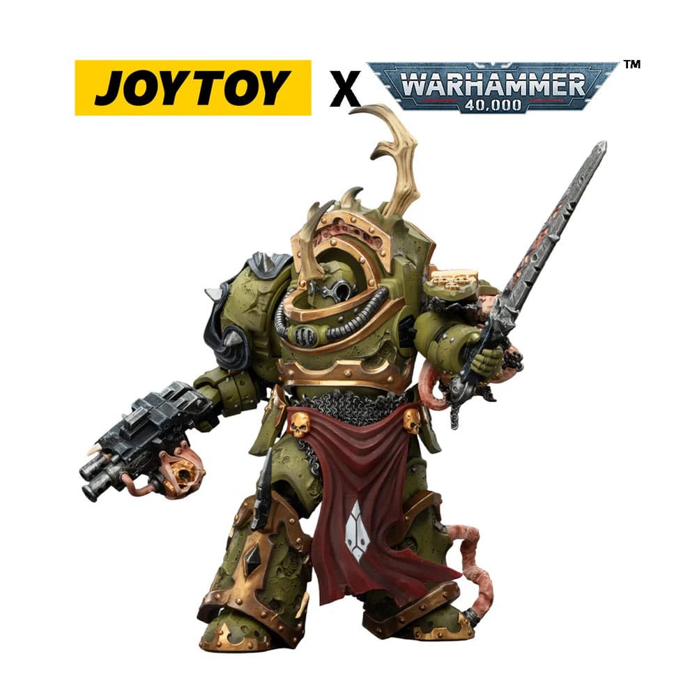 🧪 LAB | SU ORDINAZIONE Warhammer 40,000 Action Figure Death Guard Blightlord Terminator 3 with Combi-bolter and Bubotic Blade 14 cm