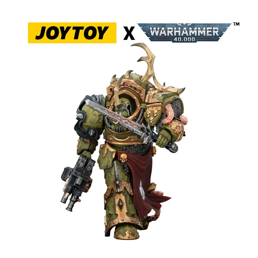 🧪 LAB | SU ORDINAZIONE Warhammer 40,000 Action Figure Death Guard Blightlord Terminator 3 with Combi-bolter and Bubotic Blade 14 cm