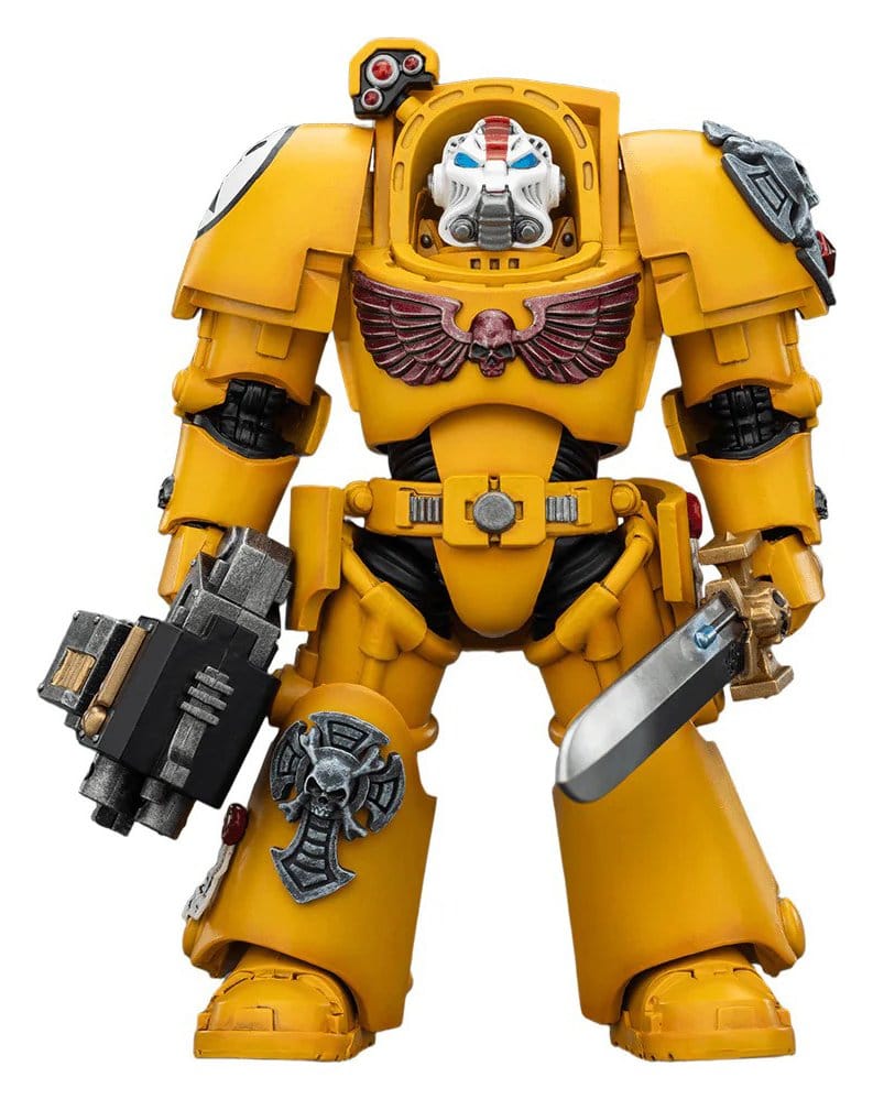 🧪 LAB | SU ORDINAZIONE Warhammer 40,000 Action Figure Imperial Fists Terminator 1 with Power Sword and Storm Bolter 14 cm