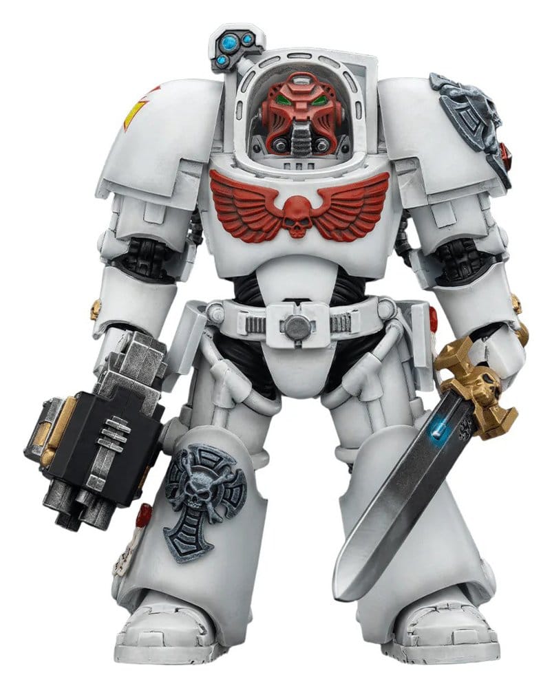 🧪 LAB | SU ORDINAZIONE Warhammer 40,000 Action Figure White Scars Terminator 1 with Power Sword and Storm Bolter 14 cm