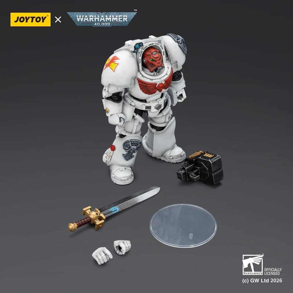 🧪 LAB | SU ORDINAZIONE Warhammer 40,000 Action Figure White Scars Terminator 1 with Power Sword and Storm Bolter 14 cm