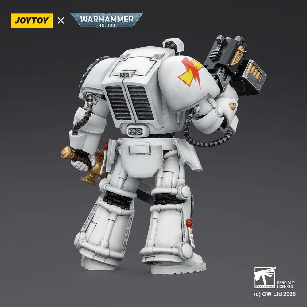 🧪 LAB | SU ORDINAZIONE Warhammer 40,000 Action Figure White Scars Terminator 1 with Power Sword and Storm Bolter 14 cm