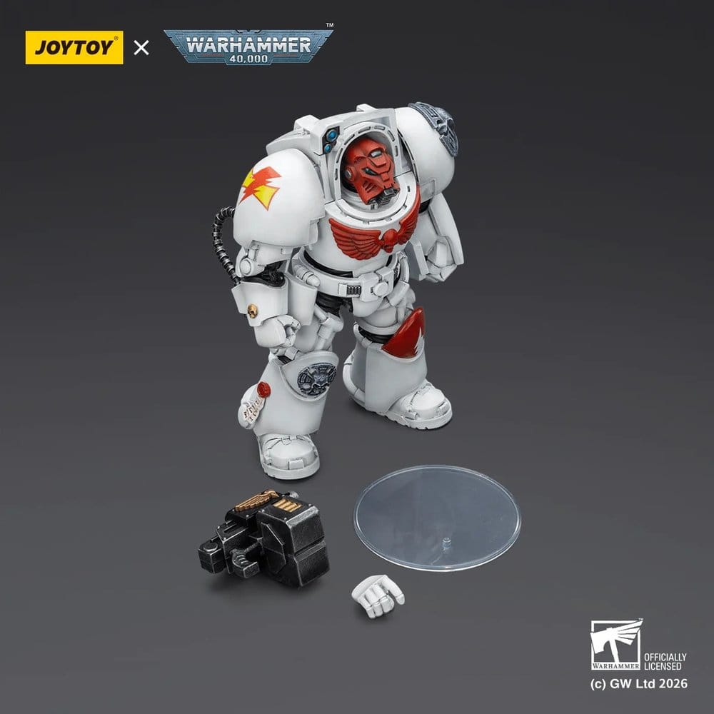 🧪 LAB | SU ORDINAZIONE Warhammer 40,000 Action Figure White Scars Terminator 2 with Power Fist and Storm Bolter 14 cm