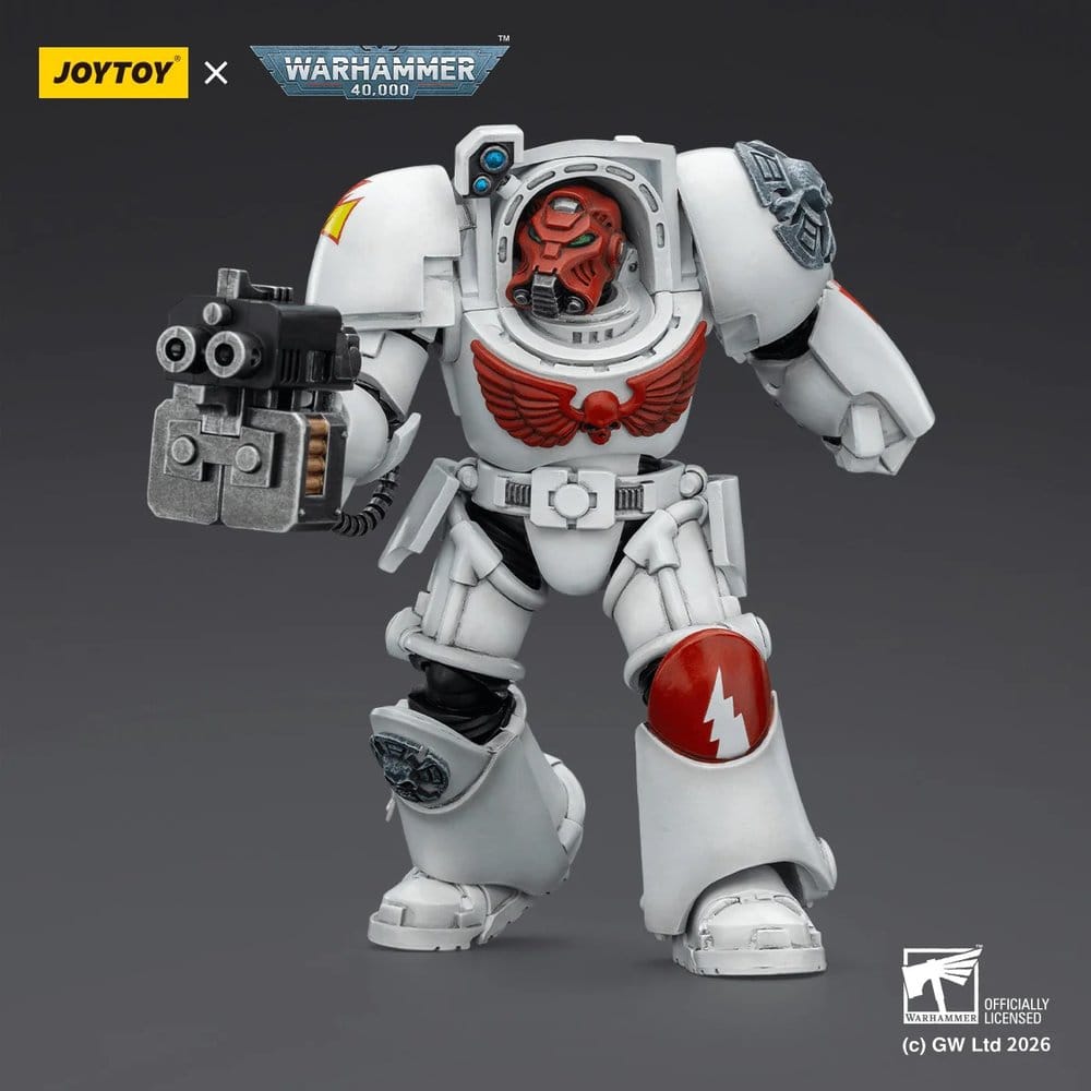🧪 LAB | SU ORDINAZIONE Warhammer 40,000 Action Figure White Scars Terminator 2 with Power Fist and Storm Bolter 14 cm