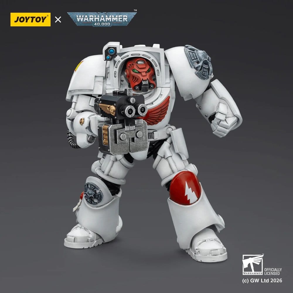 🧪 LAB | SU ORDINAZIONE Warhammer 40,000 Action Figure White Scars Terminator 2 with Power Fist and Storm Bolter 14 cm