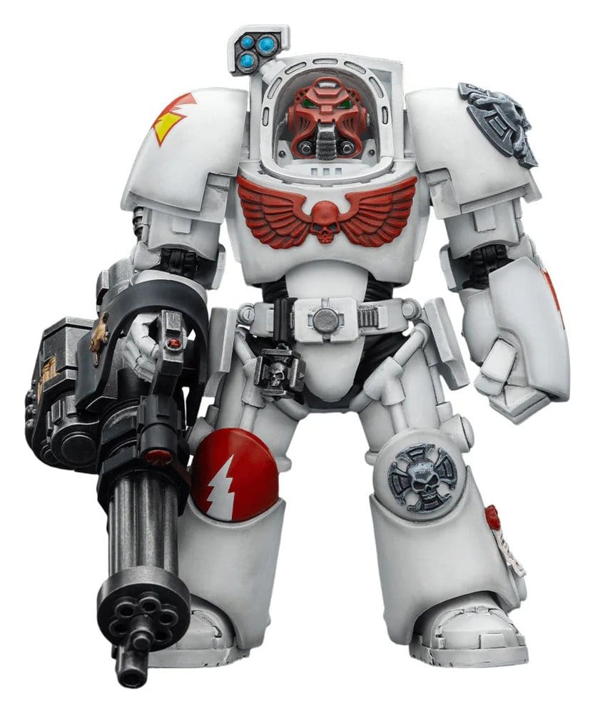 🧪 LAB | SU ORDINAZIONE Warhammer 40,000 Action Figure White Scars Terminator 3 with Power Fist and Assault Cannon 14 cm