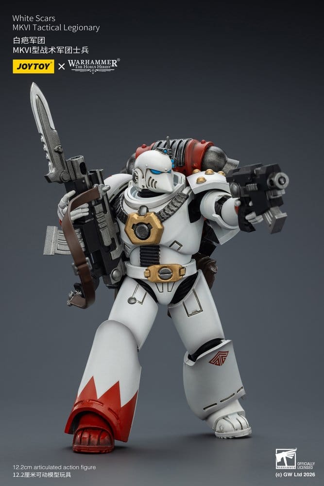 🧪 LAB | SU ORDINAZIONE Warhammer The Horus Heresy Action Figure White Scars MKVI Tactical Legionary 12 cm