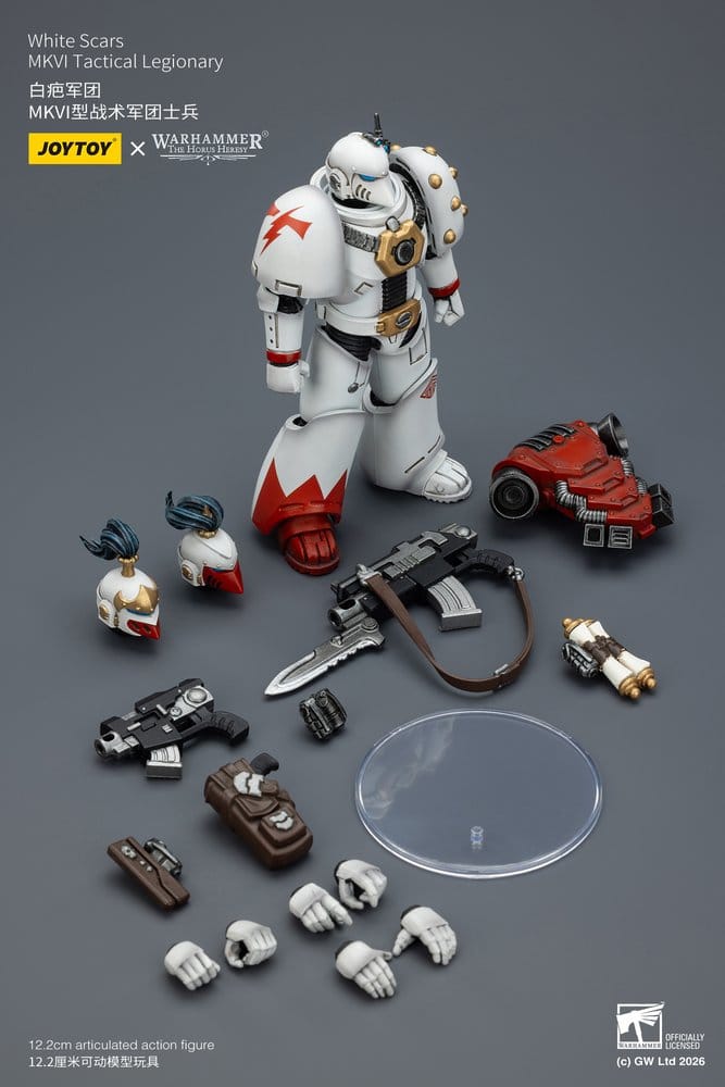 🧪 LAB | SU ORDINAZIONE Warhammer The Horus Heresy Action Figure White Scars MKVI Tactical Legionary 12 cm