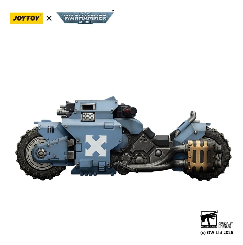 🧪 LAB | SU ORDINAZIONE Warhammer 40,000 Raider-pattern Combat Bike Space Wolves with twin-linked bolt rifles 22 cm