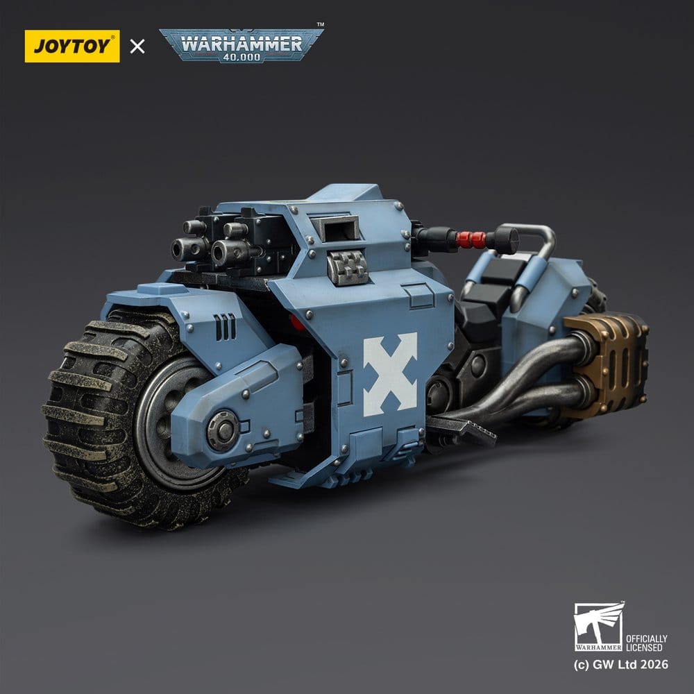 🧪 LAB | SU ORDINAZIONE Warhammer 40,000 Raider-pattern Combat Bike Space Wolves with twin-linked bolt rifles 22 cm