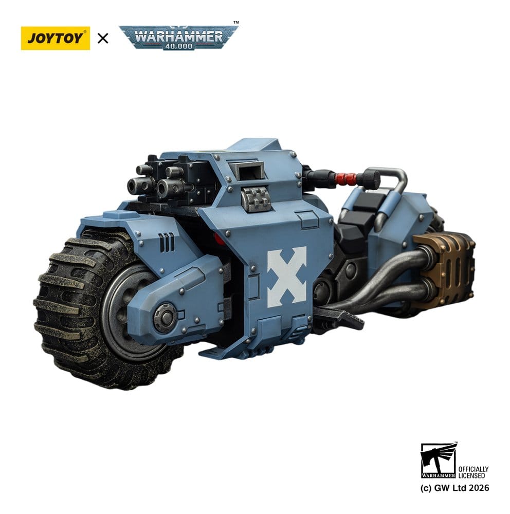 🧪 LAB | SU ORDINAZIONE Warhammer 40,000 Raider-pattern Combat Bike Space Wolves with twin-linked bolt rifles 22 cm