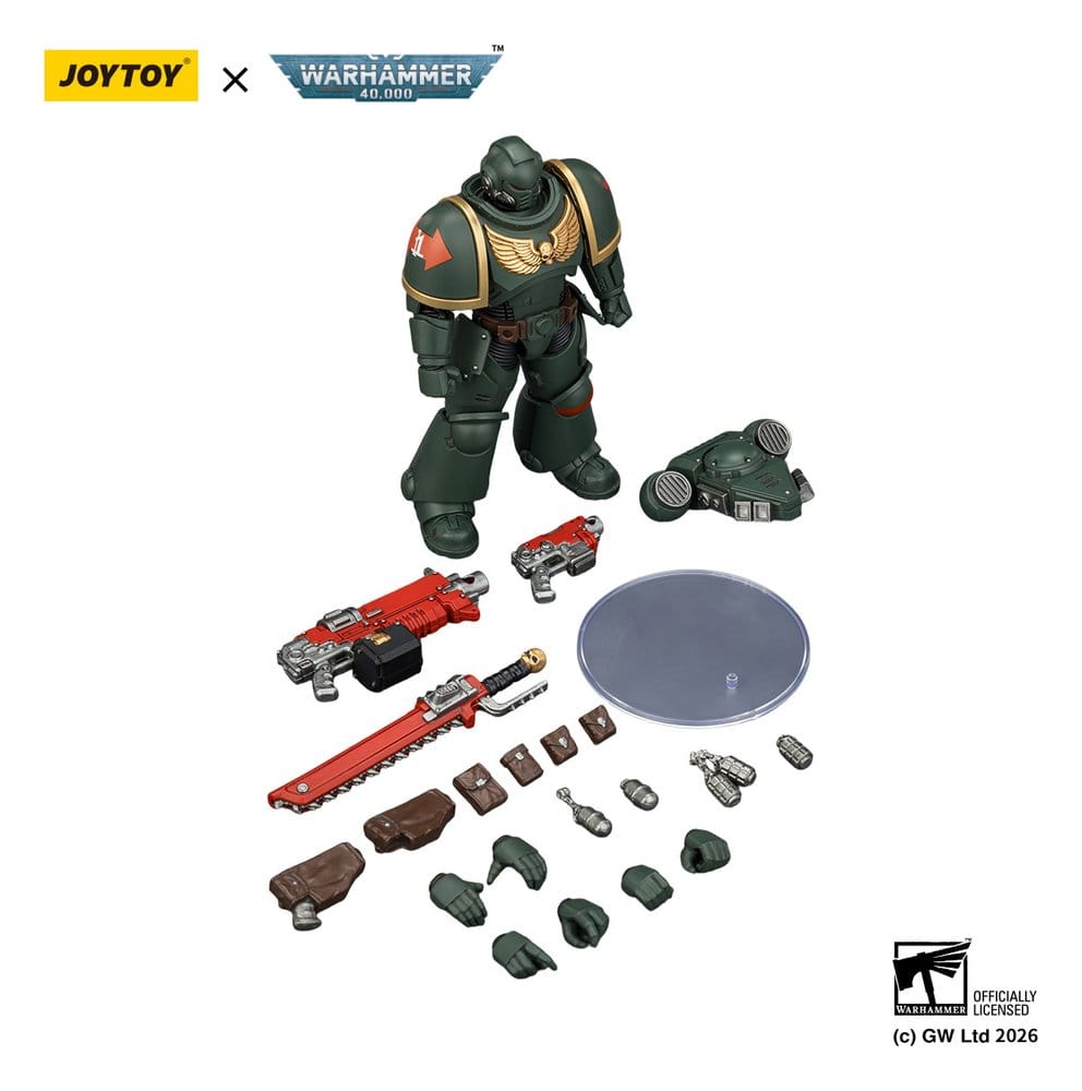 🧪 LAB | SU ORDINAZIONE Warhammer 40,000 Action Figure Dark Angels Intercessor 12 cm