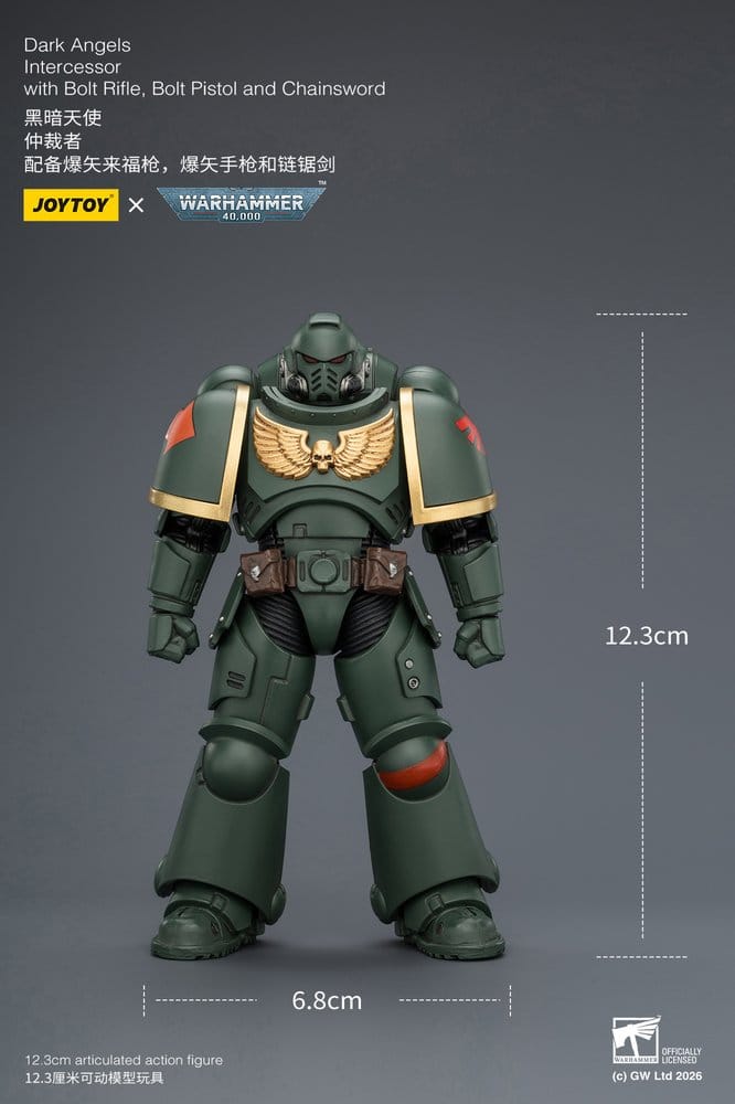 🧪 LAB | SU ORDINAZIONE Warhammer 40,000 Action Figure Dark Angels Intercessor 12 cm