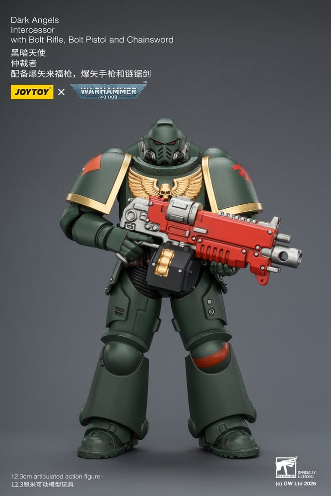 🧪 LAB | SU ORDINAZIONE Warhammer 40,000 Action Figure Dark Angels Intercessor 12 cm