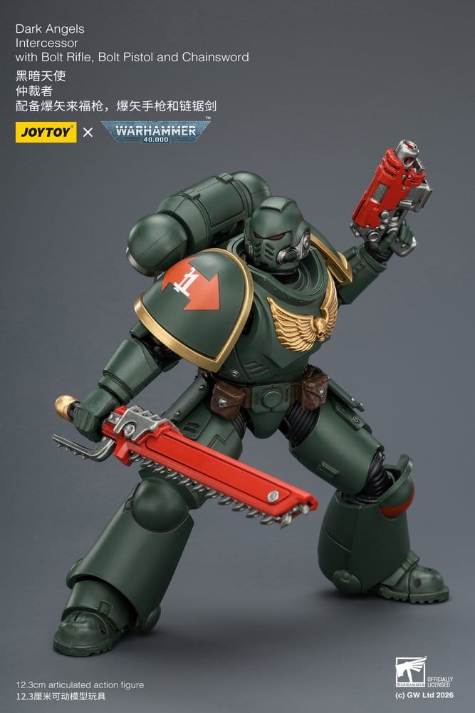 🧪 LAB | SU ORDINAZIONE Warhammer 40,000 Action Figure Dark Angels Intercessor 12 cm