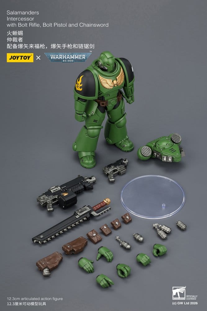 🧪 LAB | SU ORDINAZIONE Warhammer 40,000 Action Figure Salamanders Intercessor 12 cm