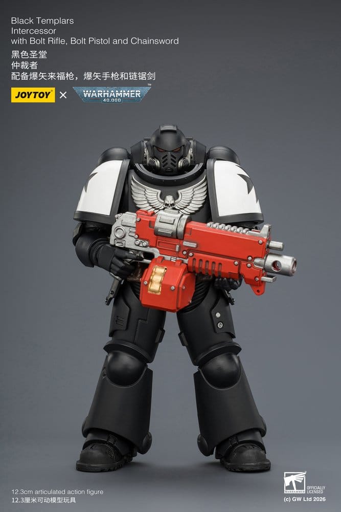 🧪 LAB | SU ORDINAZIONE Warhammer 40,000 Action Figure Black Templars Intercessor 12 cm