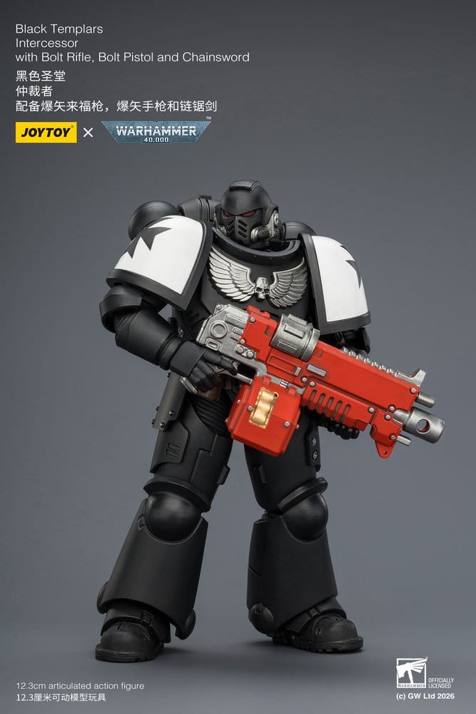 🧪 LAB | SU ORDINAZIONE Warhammer 40,000 Action Figure Black Templars Intercessor 12 cm