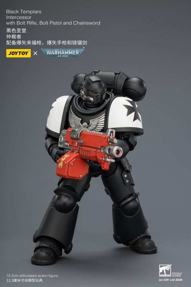 🧪 LAB | SU ORDINAZIONE Warhammer 40,000 Action Figure Black Templars Intercessor 12 cm