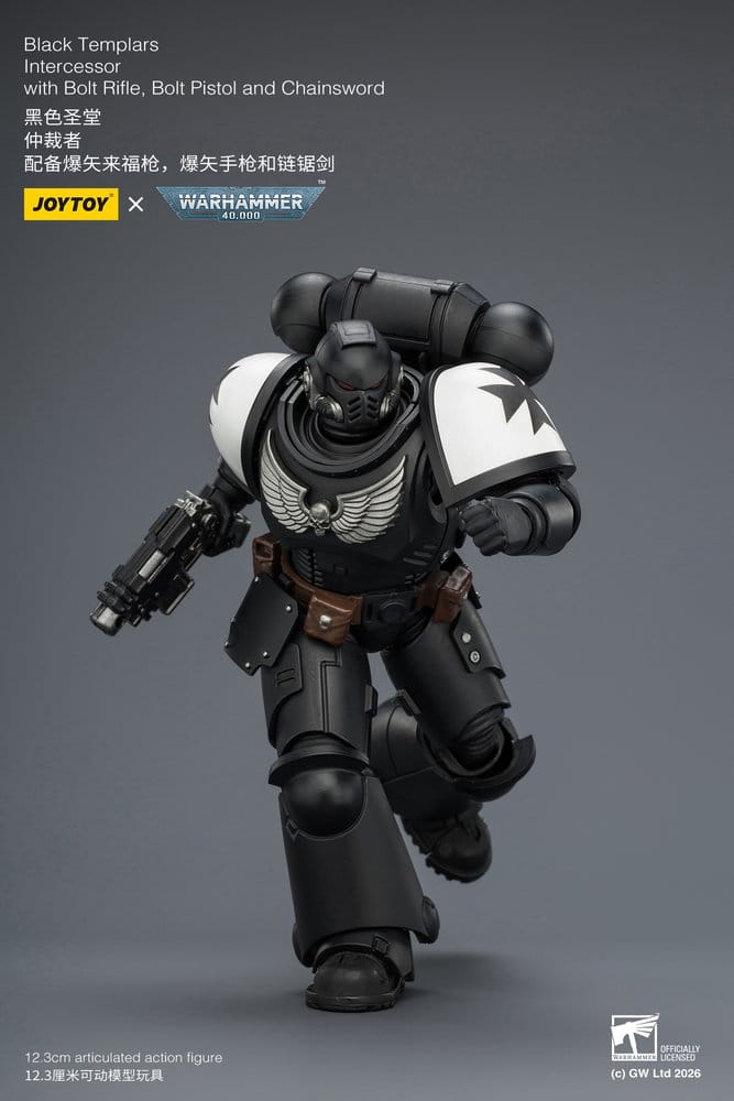 🧪 LAB | SU ORDINAZIONE Warhammer 40,000 Action Figure Black Templars Intercessor 12 cm