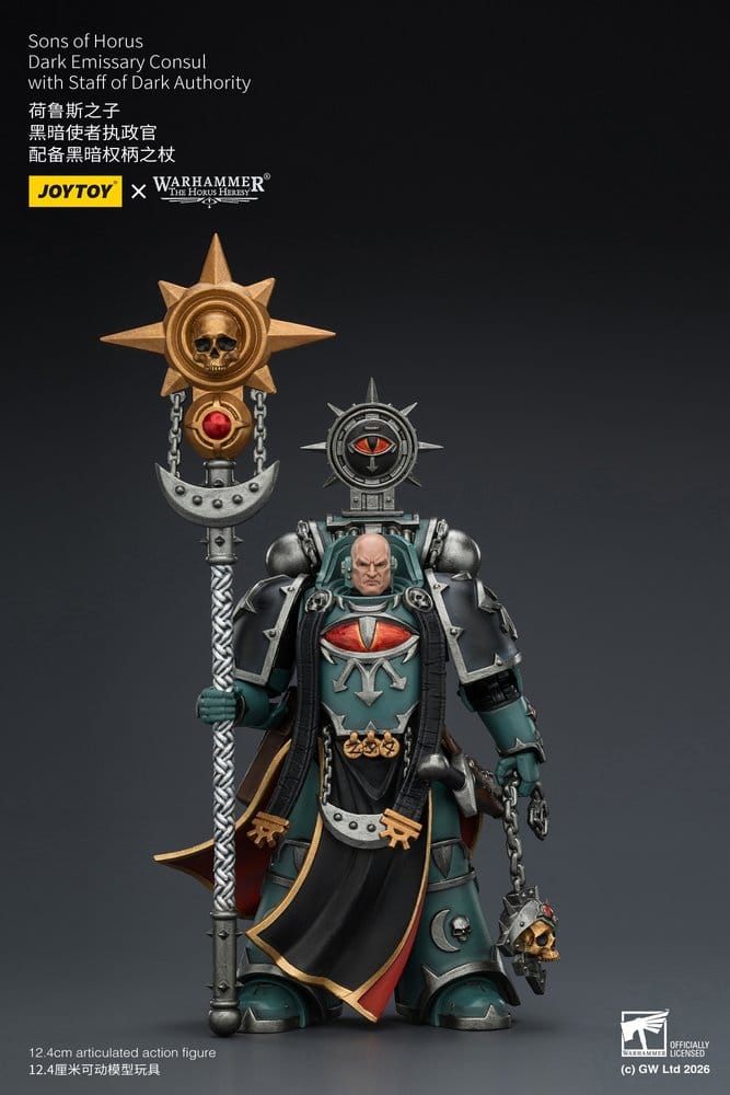 🧪 LAB | SU ORDINAZIONE Warhammer The Horus Heresy Action Figure Sons of Horus Dark Emissary Consul 12 cm