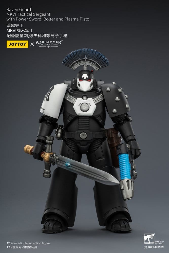 🧪 LAB | SU ORDINAZIONE Warhammer 40,000 Action Figure Raven Guard MkVI Tactical Sergeant 12 cm