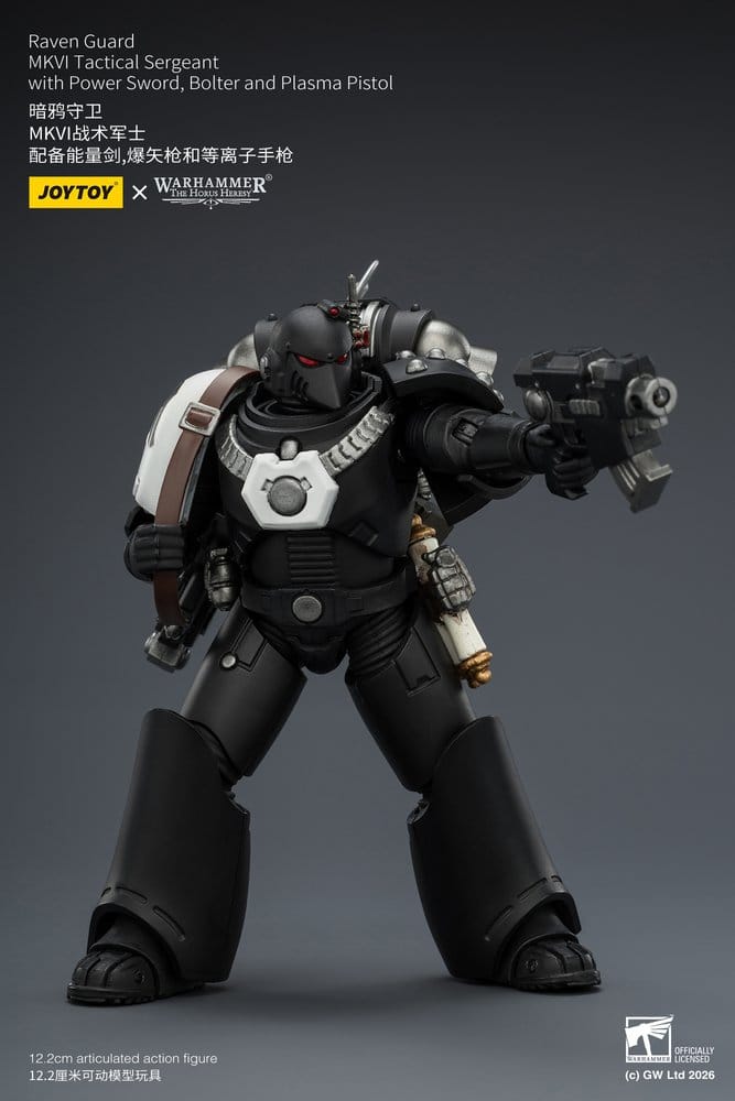 🧪 LAB | SU ORDINAZIONE Warhammer 40,000 Action Figure Raven Guard MkVI Tactical Sergeant 12 cm
