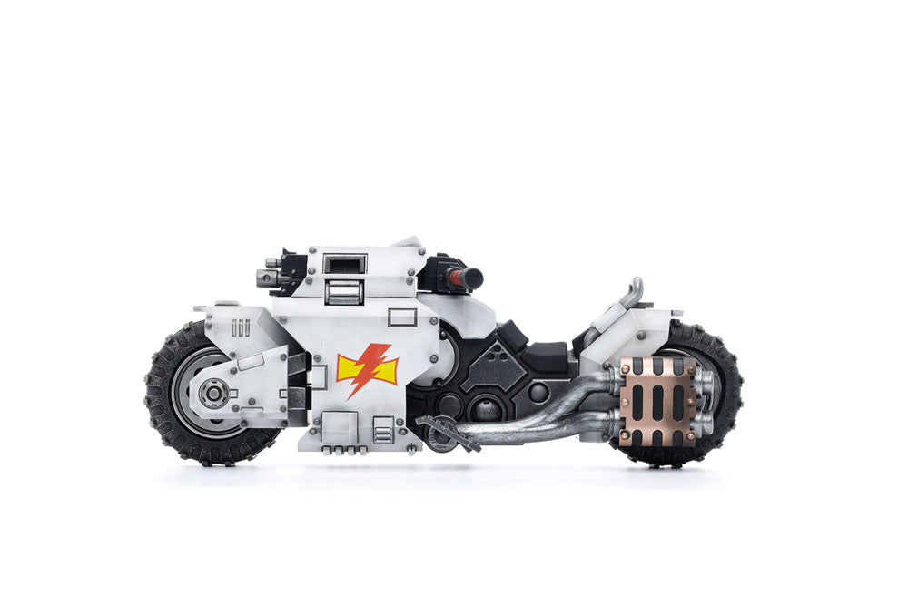 🧪 LAB | SU ORDINAZIONE Warhammer 40k Vehicle 1/18 White Scars Raider-pattern Combat Bike 22 cm