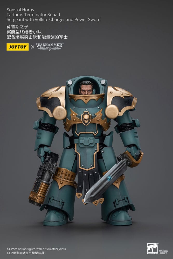 MADE TO ORDER Warhammer The Horus Heresy Action Figure 1/18 Tartaros Terminator Squad Sergeant With Volkite Charger And Power Sword 12 cm *SPECIAL PRICE*