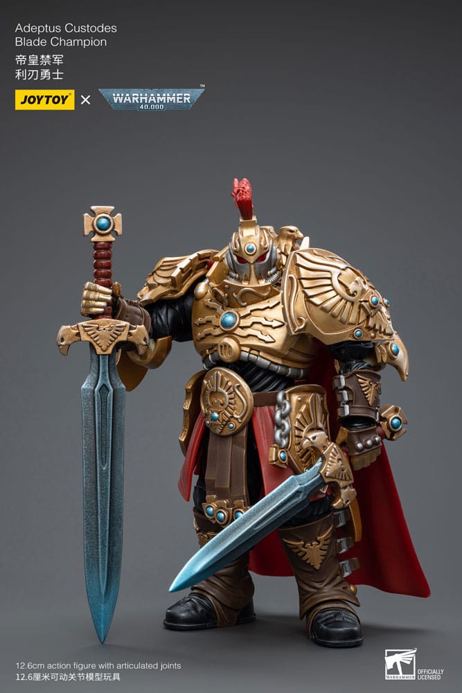 SU ORDINAZIONE Warhammer 40k Action Figure 1/18 Adeptus Custodes Blade Champion 12 cm